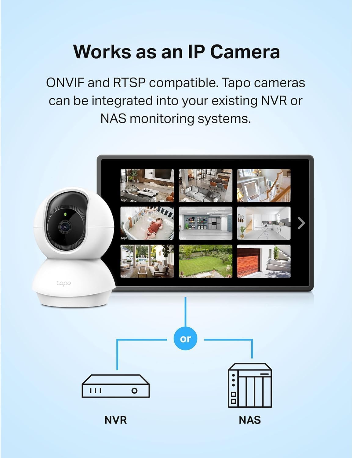 Tapo C200 Pan/Tilt Security Camera for Baby Monitor