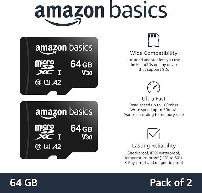 Amazon Basics Micro 64GB 2-pack