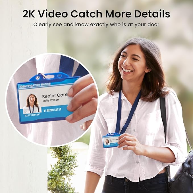 AOSU Doorbell Camera Wireless - Head-to-Toe View