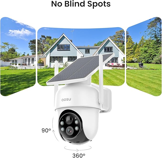 AOSU Security Cameras Outdoor Wireless, 4 Cam-Kit