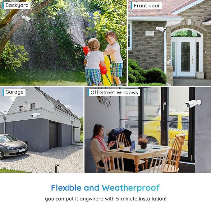 REOLINK 8CH 4K Security Camera System 6pcs