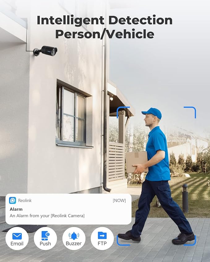 Reolink 5MP PoE Security Camera System, 6PCS bundle