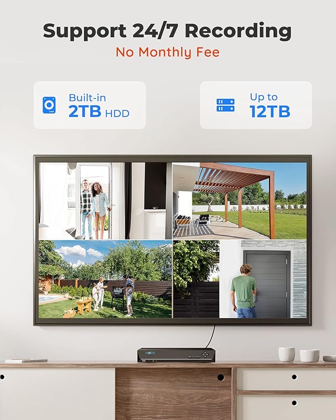 Reolink 5MP PoE Security Camera System, 6PCS bundle