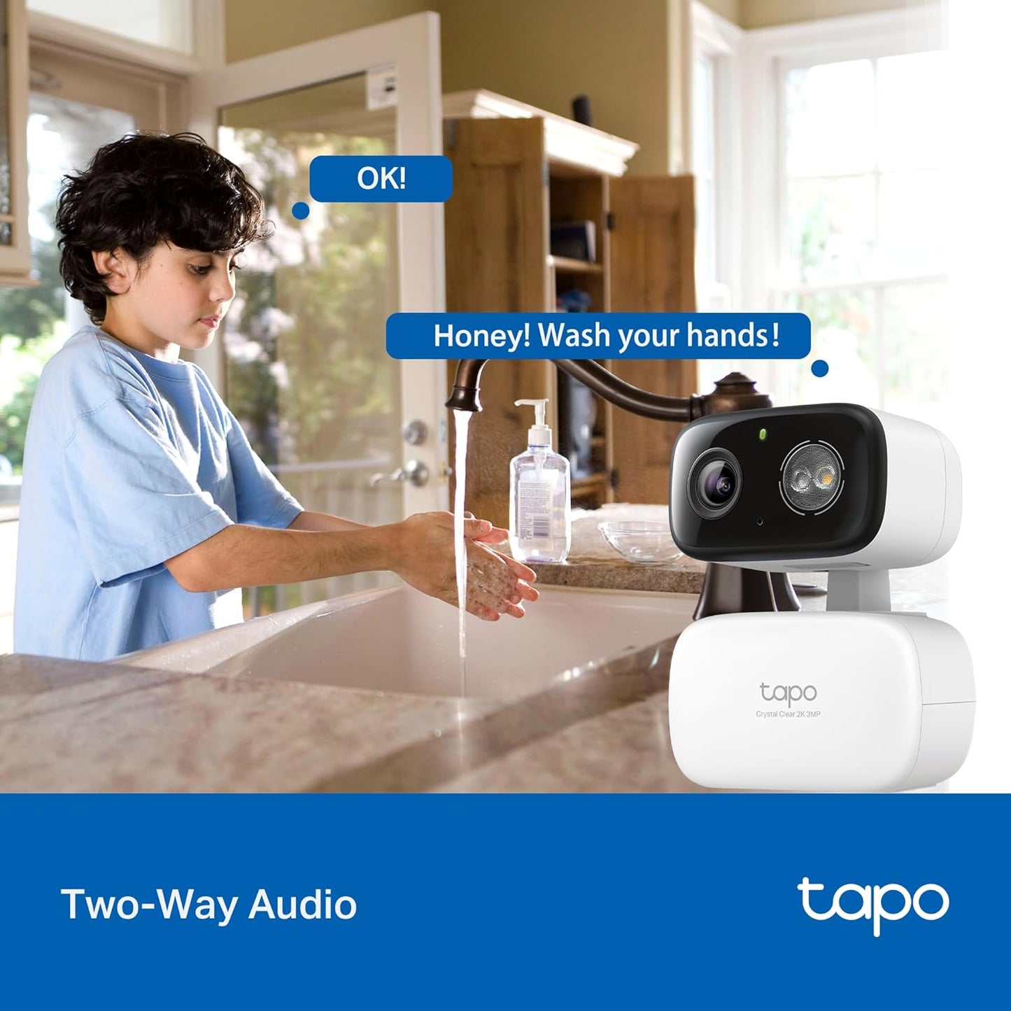 Tapo C216 2K Indoor/Outdoor Pan/Tilt Wired Security Camera