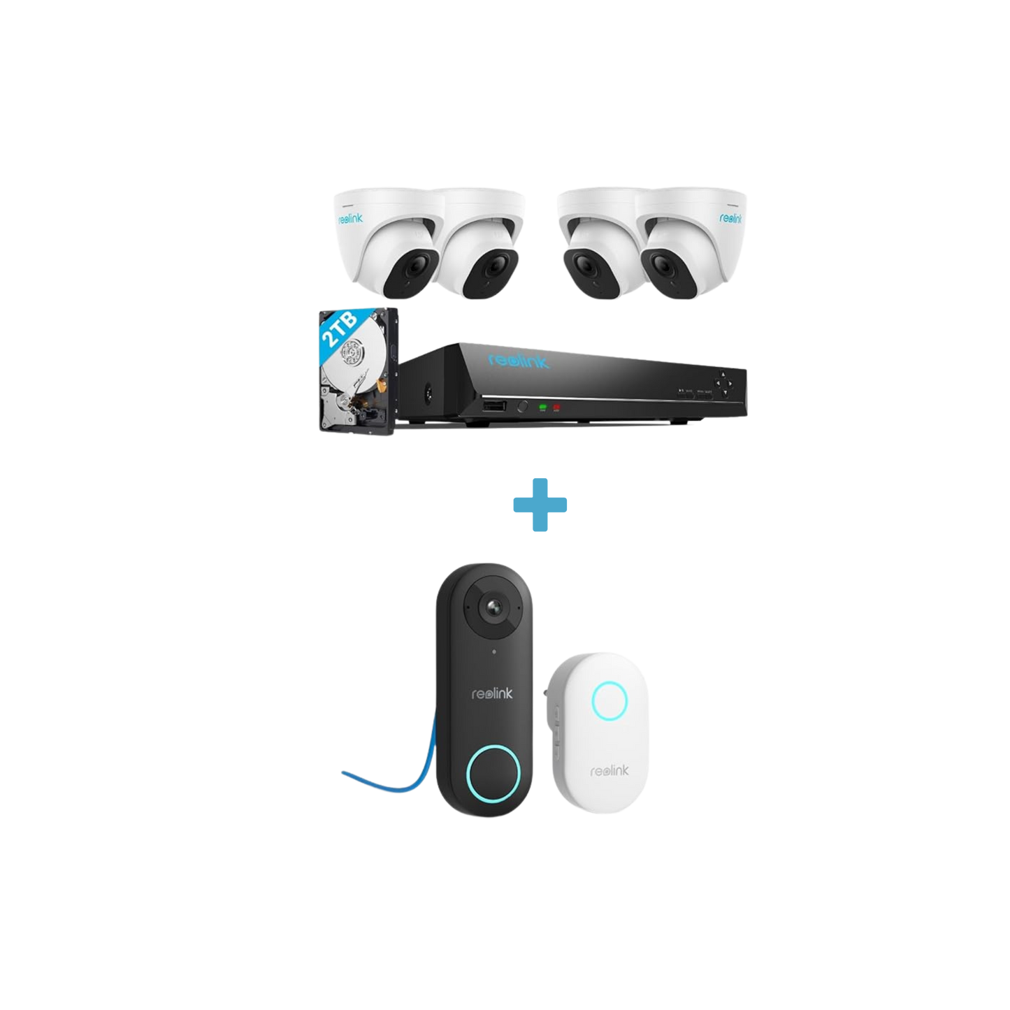 REOLINK 4K PoE Security Camera System, 4pcs