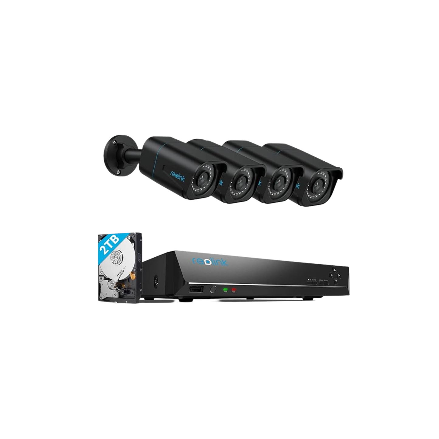 REOLINK 4K Security Camera System, 4pcs H.265
