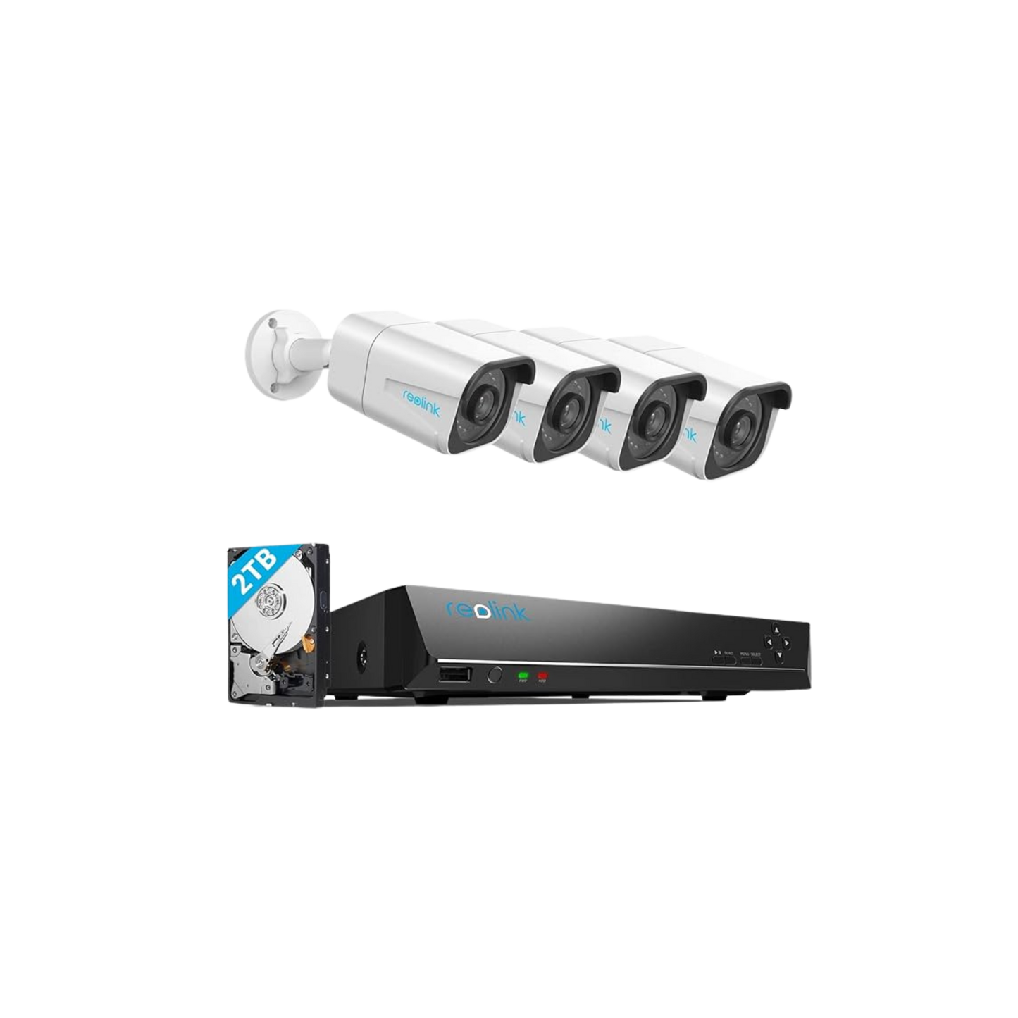 REOLINK 4K Security Camera System, 4pcs H.265